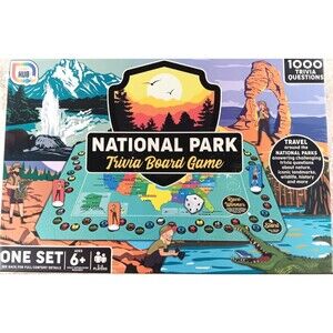 National Park Trivia  Board Game Games Hub 2-6 Players Ages 6+ 1000 Questions